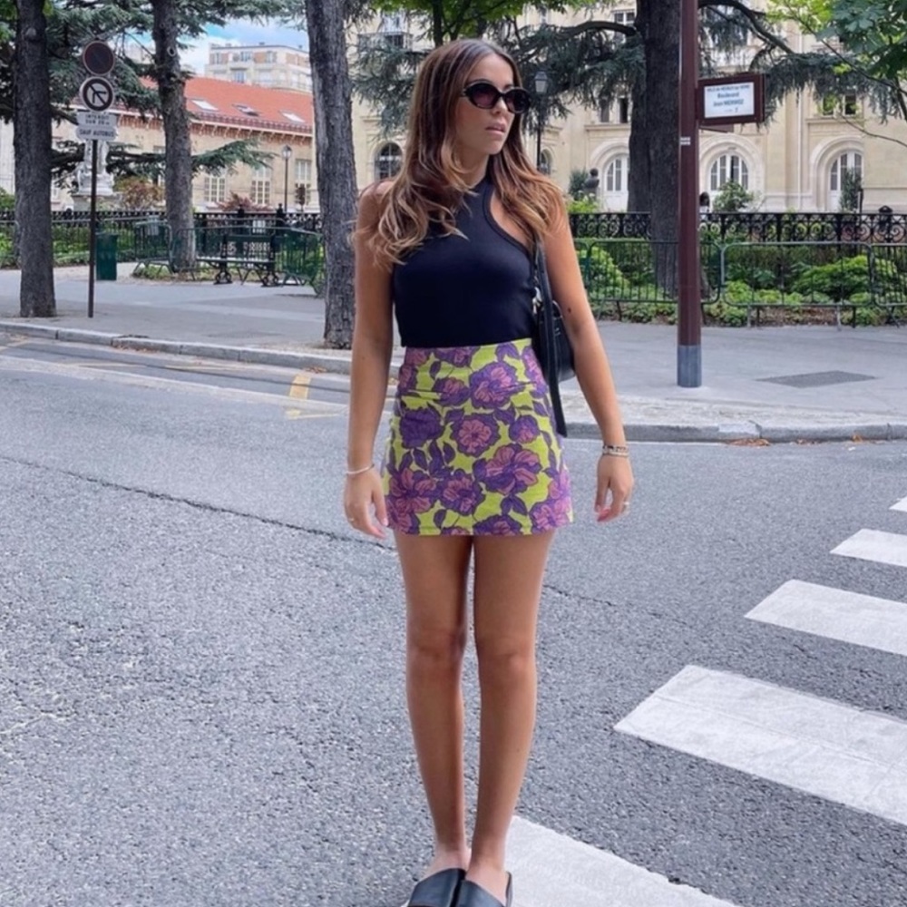 Zara jacquard mini skirt s
